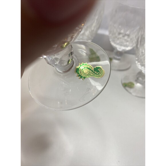 Set Of 4 Vintage Waterford Colleen Claret Wine Glasses Crystal Short Ball Stem - Picture 6 of 14